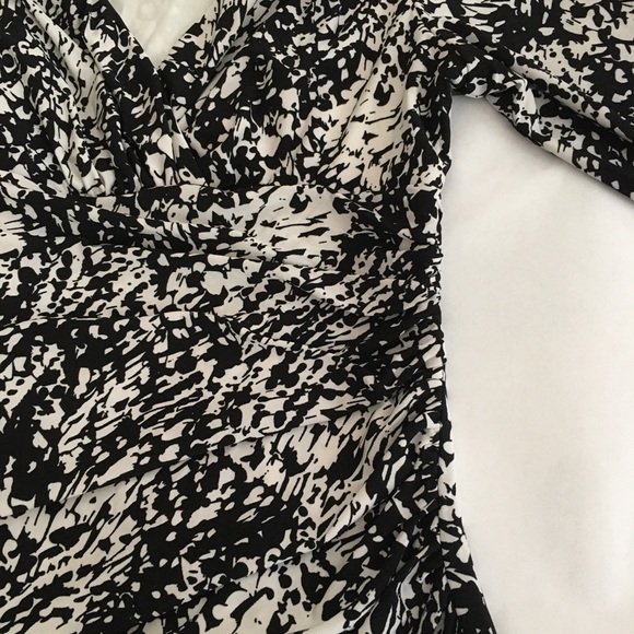 AMERICAN LIVING WRAP DRESS WHITE-BLACK size 6 - Picture 5 of 8